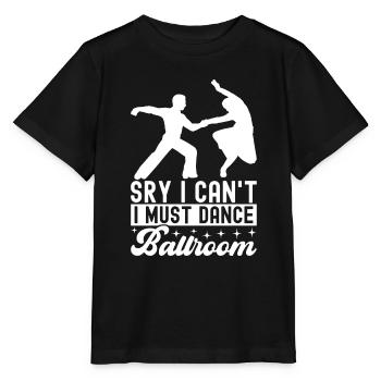 Ballsaal Tanz Ballsaaltänzer Gesellschaftstänzer - Stanley/Stella Kinder T-Shirt MINI CREATOR  - Schwarz - Vorne - Mikhail (115cm)