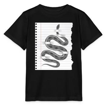 Serpent astucieux pour les amoureux de la nature et les gardiens de terrarium - T-shirt bio MINI CREATOR Stanley/Stella Enfant - noir - Devant - Mikhail (115cm)