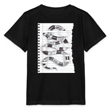 Serpent astucieux pour les amoureux de la nature et les gardiens de terrarium - T-shirt bio MINI CREATOR Stanley/Stella Enfant - noir - Devant - Mikhail (115cm)