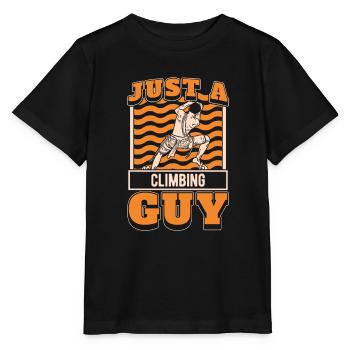 Grimpeur d’escalade juste un grimpeur - T-shirt bio MINI CREATOR Stanley/Stella Enfant - noir - Devant - Mikhail (115cm)