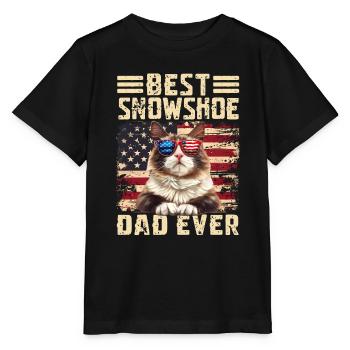 Papa raquette - T-shirt bio MINI CREATOR Stanley/Stella Enfant - noir - Devant - Mikhail (115cm)