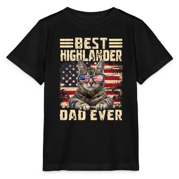 Highlander Papa - Stanley/Stella Kinder T-Shirt MINI CREATOR  - Schwarz - Vorne - Mikhail (115cm)