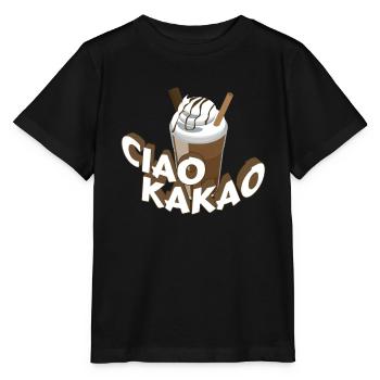 Ciao Cocoa Funny Saying Chocolate - Stanley/Stella MINI CREATOR Kids’ T-Shirt - black - Front - Mikhail (115cm)