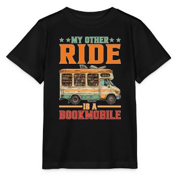 Mon autre trajet est un bibliobus - T-shirt bio MINI CREATOR Stanley/Stella Enfant - noir - Devant - Mikhail (115cm)