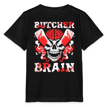 Butcher, butcher, butcher, skull - Stanley/Stella MINI CREATOR Kids’ T-Shirt - black - Front - Mikhail (115cm)