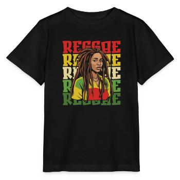 Reggae - Stanley/Stella MINI CREATOR Kids’ T-Shirt - black - Front - Mikhail (115cm)