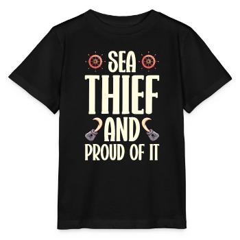 Pirat Totenkopf Freibeuter Piratenschiff - Stanley/Stella Kinder T-Shirt MINI CREATOR  - Schwarz - Vorne - Mikhail (115cm)