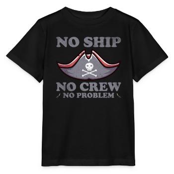 Pirat Totenkopf Freibeuter Piratenschiff - Stanley/Stella Kinder T-Shirt MINI CREATOR  - Schwarz - Vorne - Mikhail (115cm)