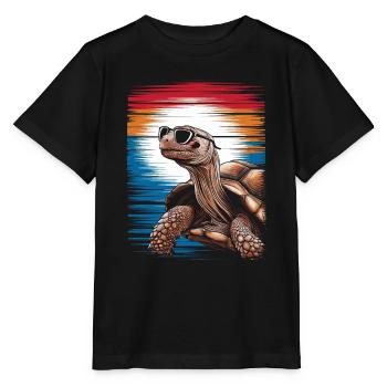 Tortoise Coolest Pet On Earth Retro Sunglasses - Stanley/Stella MINI CREATOR Kids’ T-Shirt - black - Front - Mikhail (115cm)
