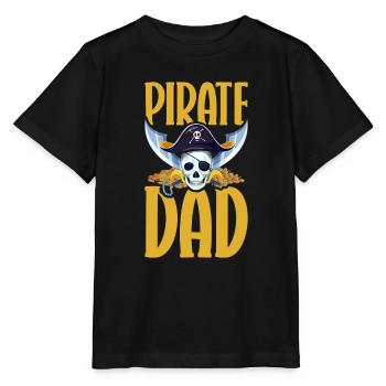 Pirat Totenkopf Freibeuter Piratenschiff - Stanley/Stella Kinder T-Shirt MINI CREATOR  - Schwarz - Vorne - Mikhail (115cm)