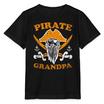 Pirat Totenkopf Freibeuter Piratenschiff - Stanley/Stella Kinder T-Shirt MINI CREATOR  - Schwarz - Vorne - Mikhail (115cm)