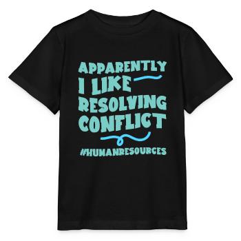 Apparemment, j’aime résoudre les conflits 2 - T-shirt bio MINI CREATOR Stanley/Stella Enfant - noir - Devant - Mikhail (115cm)