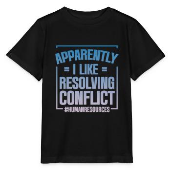Apparemment, j’aime résoudre les conflits 4 - T-shirt bio MINI CREATOR Stanley/Stella Enfant - noir - Devant - Mikhail (115cm)