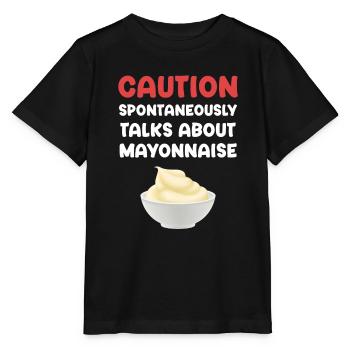 Prudence parle spontanément de mayonnaise sucrée - T-shirt bio MINI CREATOR Stanley/Stella Enfant - noir - Devant - Mikhail (115cm)
