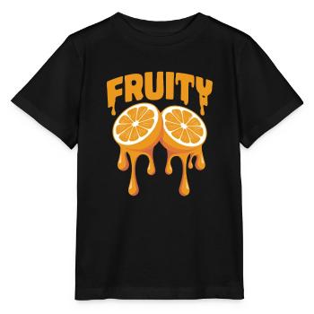 Fruchtig Orangen für einen Orangen Liebhaber - Stanley/Stella Kinder T-Shirt MINI CREATOR  - Schwarz - Vorne - Mikhail (115cm)