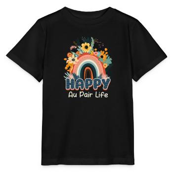 Au Pair Glückliches Au Pair Leben - Stanley/Stella Kinder T-Shirt MINI CREATOR  - Schwarz - Vorne - Mikhail (115cm)