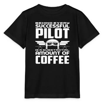 Pilot Coffee Pilots - T-shirt bio MINI CREATOR Stanley/Stella Enfant - noir - Devant - Mikhail (115cm)