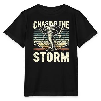 Erlebe Die Faszinierende Welt Des Tornadojagens - Stanley/Stella Kinder T-Shirt MINI CREATOR  - Schwarz - Vorne - Mikhail (115cm)