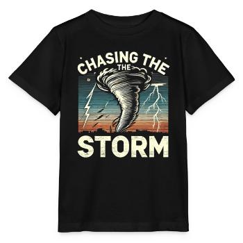 Erlebe Die Faszinierende Welt Des Tornadojagens - Stanley/Stella Kinder T-Shirt MINI CREATOR  - Schwarz - Vorne - Mikhail (115cm)