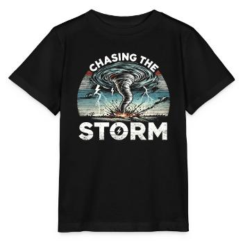 Erlebe Die Faszinierende Welt Des Tornadojagens - Stanley/Stella Kinder T-Shirt MINI CREATOR  - Schwarz - Vorne - Mikhail (115cm)
