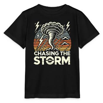 Erlebe Die Faszinierende Welt Des Tornadojagens - Stanley/Stella Kinder T-Shirt MINI CREATOR  - Schwarz - Vorne - Mikhail (115cm)