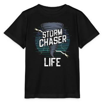 Erlebe Die Faszinierende Welt Des Tornadojagens - Stanley/Stella Kinder T-Shirt MINI CREATOR  - Schwarz - Vorne - Mikhail (115cm)