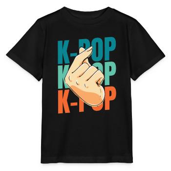 K Pop Kpop Korean Pop - Stanley/Stella MINI CREATOR Kids’ T-Shirt - black - Front - Mikhail (115cm)