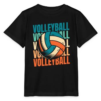 Volley-ball Joueurs de volley-ball - T-shirt bio MINI CREATOR Stanley/Stella Enfant - noir - Devant - Mikhail (115cm)