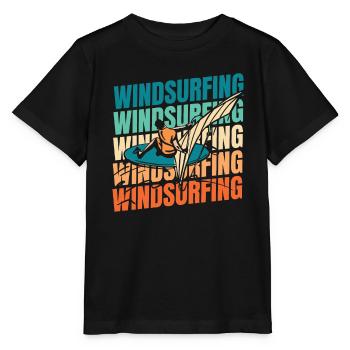 Windsurfing Windsurfers - Stanley/Stella MINI CREATOR Kids’ T-Shirt - black - Front - Mikhail (115cm)
