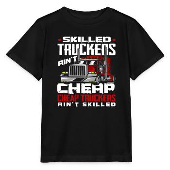 Truck Driver Logisitk Saying Gift Idea - Stanley/Stella MINI CREATOR Kids’ T-Shirt - black - Front - Mikhail (115cm)
