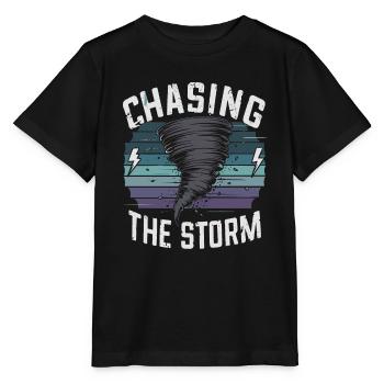 Erlebe Die Faszinierende Welt Des Tornadojagens - Stanley/Stella Kinder T-Shirt MINI CREATOR  - Schwarz - Vorne - Mikhail (115cm)
