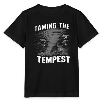 Erlebe Die Faszinierende Welt Des Tornadojagens - Stanley/Stella Kinder T-Shirt MINI CREATOR  - Schwarz - Vorne - Mikhail (115cm)