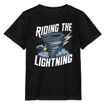 Erlebe Die Faszinierende Welt Des Tornadojagens - Stanley/Stella Kinder T-Shirt MINI CREATOR  - Schwarz - Vorne - Mikhail (115cm)