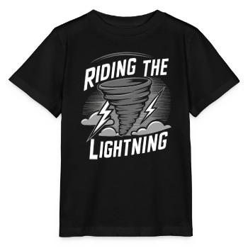 Erlebe Die Faszinierende Welt Des Tornadojagens - Stanley/Stella Kinder T-Shirt MINI CREATOR  - Schwarz - Vorne - Mikhail (115cm)