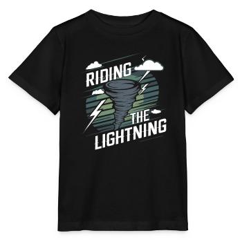 Erlebe Die Faszinierende Welt Des Tornadojagens - Stanley/Stella Kinder T-Shirt MINI CREATOR  - Schwarz - Vorne - Mikhail (115cm)