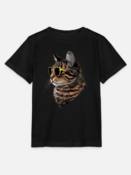 Bombay Cat Sonnenbrille Geschenk - Stanley/Stella Kinder T-Shirt MINI CREATOR - Schwarz