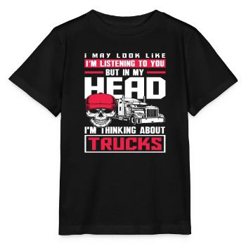 Lkw-Fahrer LKW Logistik Spedition - Stanley/Stella Kinder T-Shirt MINI CREATOR  - Schwarz - Vorne - Mikhail (115cm)