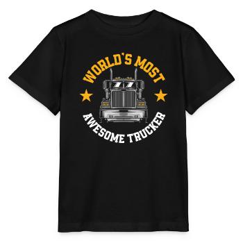 Truck driver - Stanley/Stella MINI CREATOR Kids’ T-Shirt - black - Front - Mikhail (115cm)