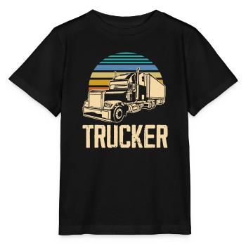 Truck driver - Stanley/Stella MINI CREATOR Kids’ T-Shirt - black - Front - Mikhail (115cm)