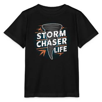 Erlebe Die Faszinierende Welt Des Tornadojagens - Stanley/Stella Kinder T-Shirt MINI CREATOR  - Schwarz - Vorne - Mikhail (115cm)