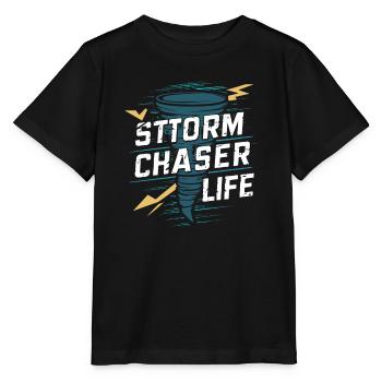Erlebe Die Faszinierende Welt Des Tornadojagens - Stanley/Stella Kinder T-Shirt MINI CREATOR  - Schwarz - Vorne - Mikhail (115cm)