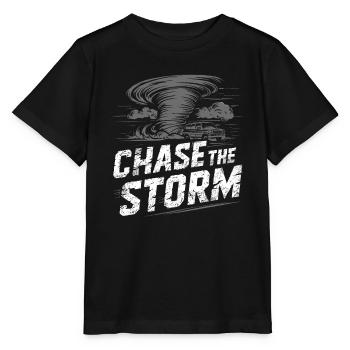 Erlebe Die Faszinierende Welt Des Tornadojagens - Stanley/Stella Kinder T-Shirt MINI CREATOR  - Schwarz - Vorne - Mikhail (115cm)