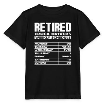 Pension de chauffeur routier - T-shirt bio MINI CREATOR Stanley/Stella Enfant - noir - Devant - Mikhail (115cm)