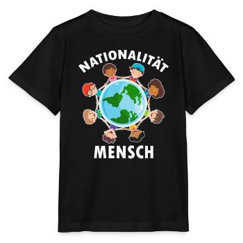 contre le racisme, contre la droite, contre les nazis, l’amour - T-shirt bio MINI CREATOR Stanley/Stella Enfant - noir - Devant - Mikhail (115cm)