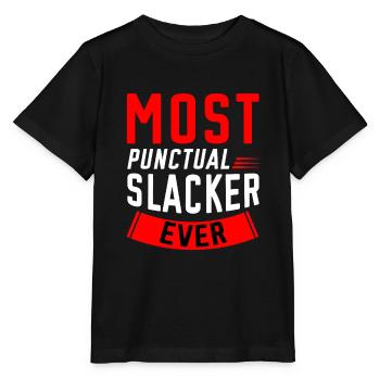 Most Punctual Slacker Ever 2 - Stanley/Stella MINI CREATOR Kids’ T-Shirt - black - Front - Mikhail (115cm)