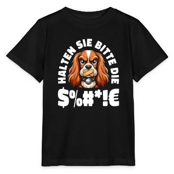 Cocker Spaniel Please keep your mouth shut - Stanley/Stella MINI CREATOR Kids’ T-Shirt - black - Front - Mikhail (115cm)