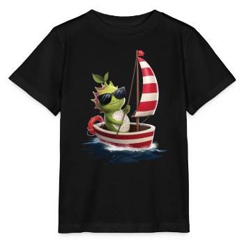 Obst Drachenfrucht Bootfahren Geschenk - Stanley/Stella Kinder T-Shirt MINI CREATOR  - Schwarz - Vorne - Mikhail (115cm)