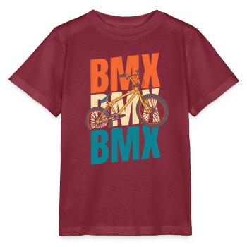 Bmx Bmx Biker - Stanley/Stella Kinder T-Shirt MINI CREATOR  - Burgunderrot - Vorne - Kain (125cm)