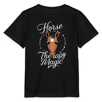 Heilung Durch Pferdetherapie Und Therapeutisches - Stanley/Stella Kinder T-Shirt MINI CREATOR  - Schwarz - Vorne - Mikhail (115cm)