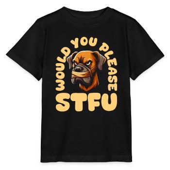 Great Dane Stfu Would You Please Shut Up - Stanley/Stella MINI CREATOR Kids’ T-Shirt - black - Front - Mikhail (115cm)